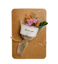 DF-96 Открытка с букетом из сухоцветов в коробке «Спасибо тебе!» - Вариант A