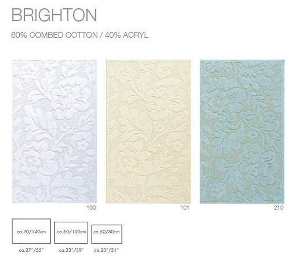 Коврик для ванной 70х140 Abyss & Habidecor Brighton 100 белый Португалия