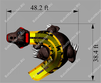 Коммерческий надувной батут "Мега - дракон"