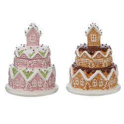 GAEM Конфетница "Пряничный торт-дом", 650 мл, L14 W14 H18 см, 2в.