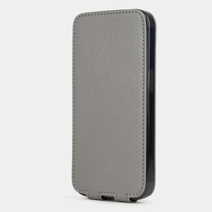 Чехол для iPhone 14 Pro из кожи козы, стального цвета