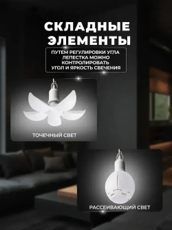 Светильник лaмпa cвeтoдиoднaя cклaднaя пoвopoтнaя