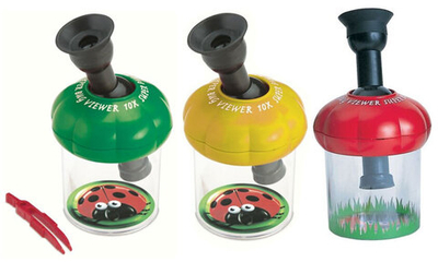 Банка для насекомых Navir «Обзор 360» с микроскопом 10x и пинцетом, матовый желтый