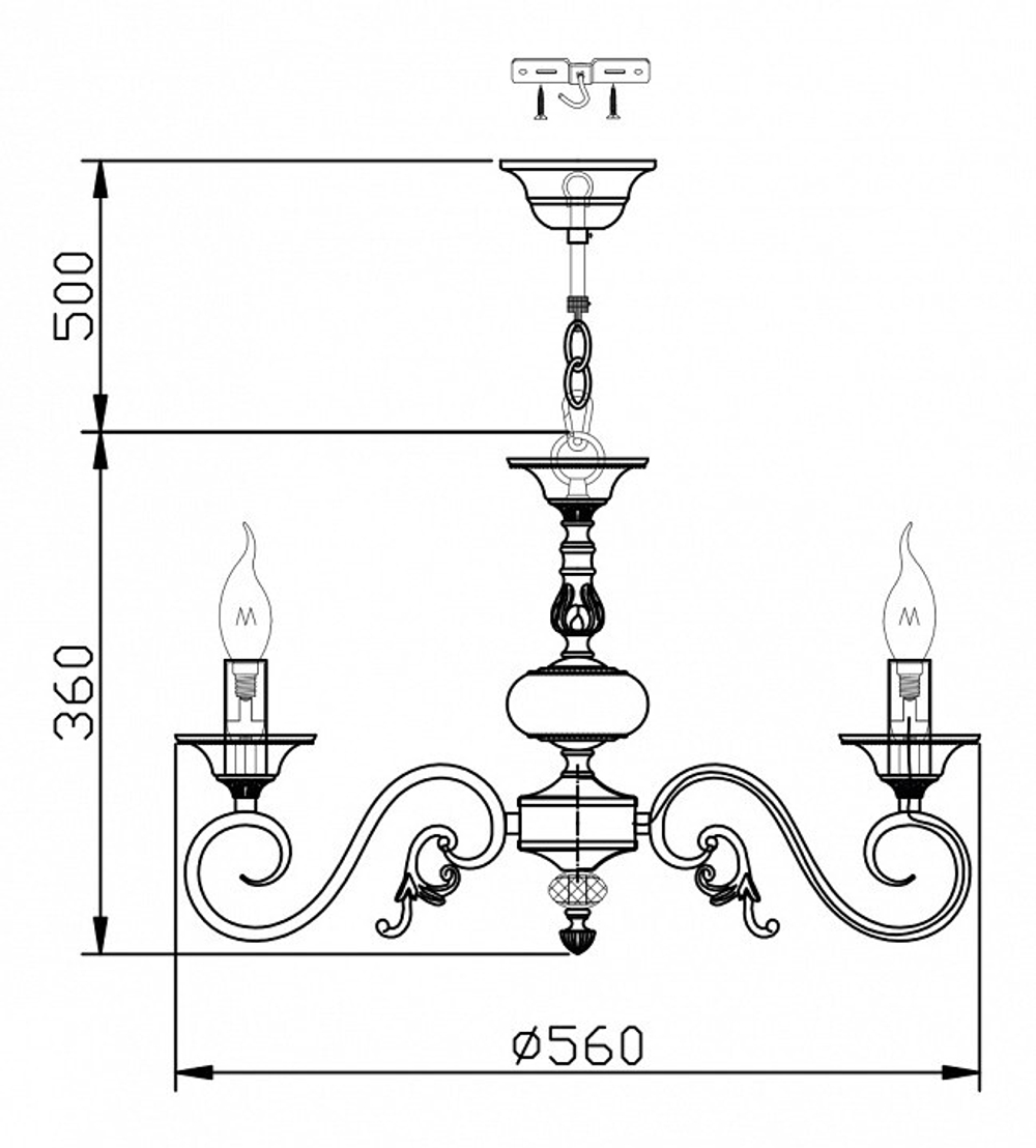 Подвесная люстра Maytoni ARM337-05-R