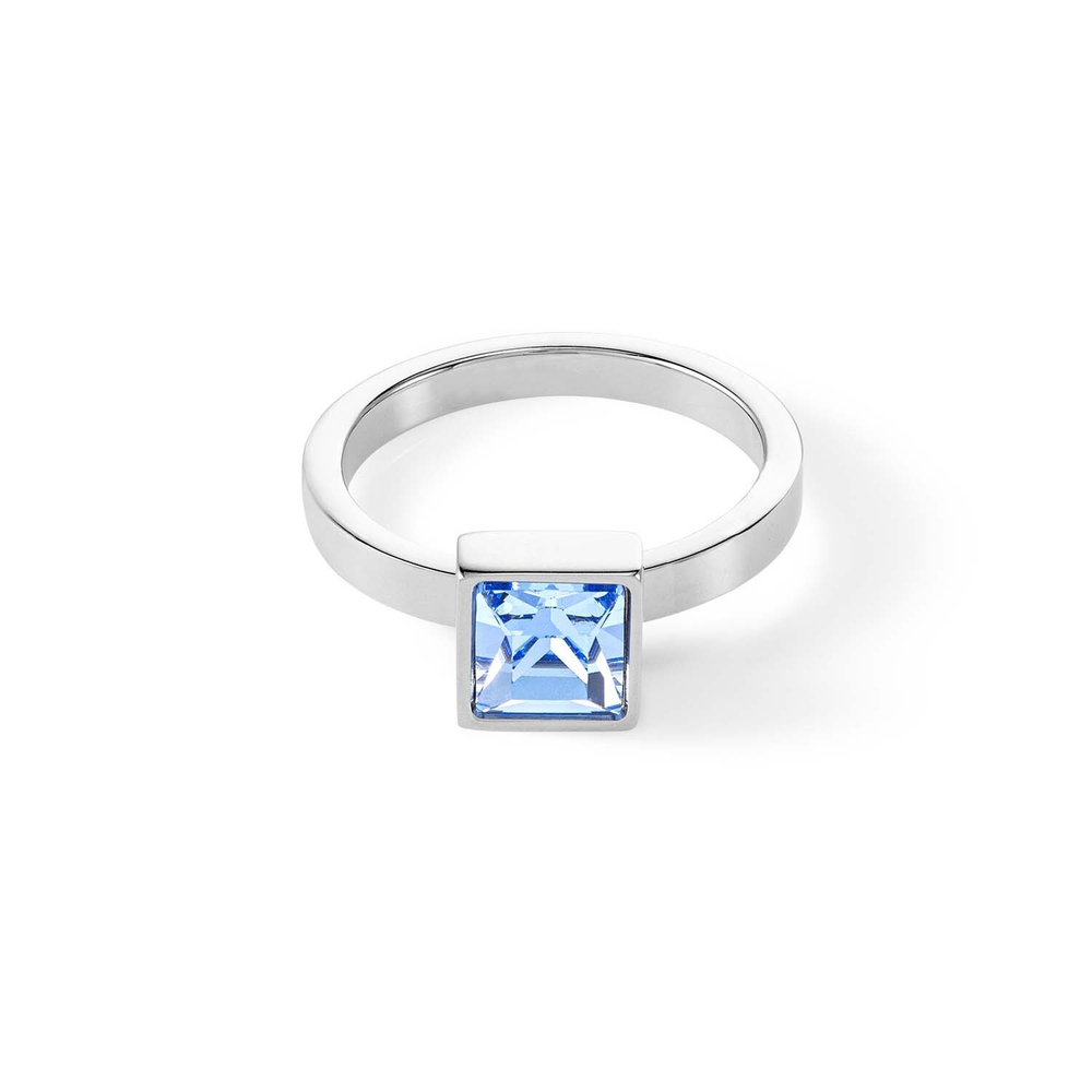 Кольцо Coeur de Lion Light Blue-Silver 18 мм 0500/40-0741 56 цвет голубой, серебряный