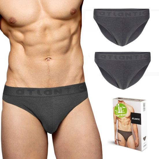 Мужские трусы слипы (2 шт) спорт 2BMP-016 Basic, графитовые