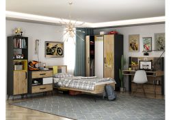 Письменный стол Нобира 120х60х120,5 антрацит / дуб ирландский