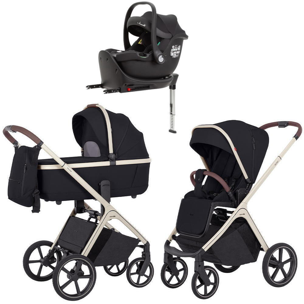 Коляска Carrello Vector CRL-6550 Ammonite AY329 Pro Absolute Black с базой Isofix 3 в 1 Pearl Black