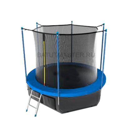 Батут детский с сеткой и лестницей, диаметр 10 фт