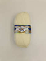 Пряжа "Angora real 40" 01 Кремовый