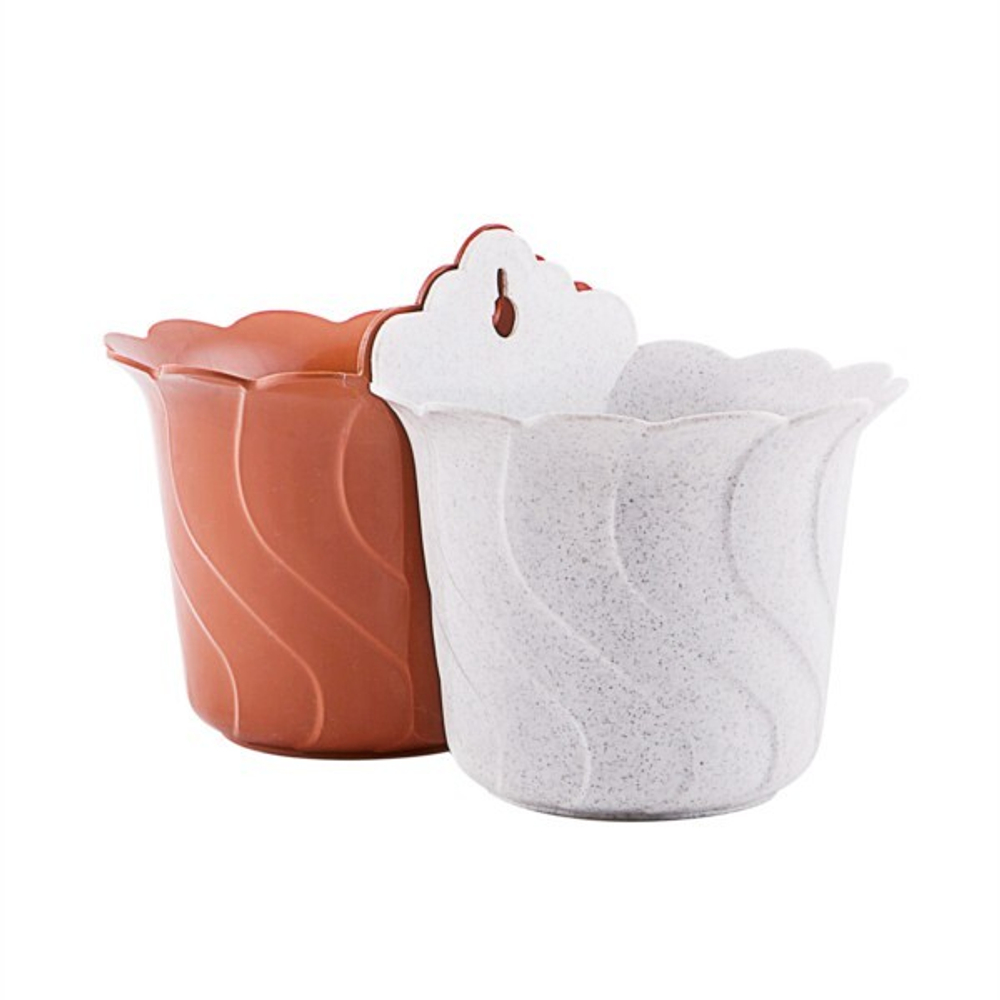 Кашпо "Хризантема" подвесное 0,75 л ( бел)