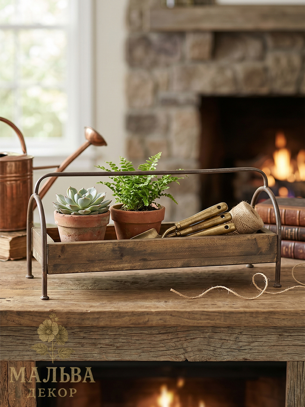 Ящик на ножках "Антик" 50x17xH22 см для цветов CAMPO Home & Garden