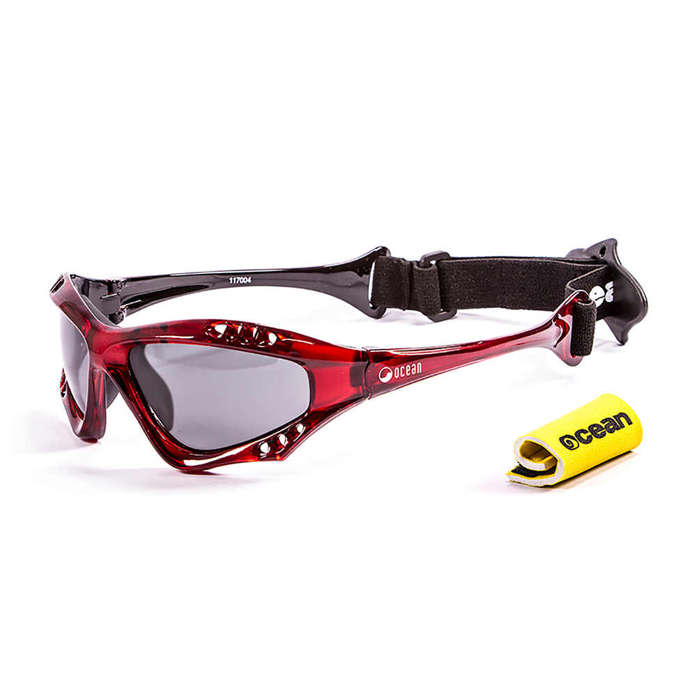 очки для гидроцикла Australia Красные Темно-серые линзы. Вид сбоку