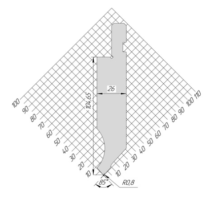 Пуансон AP 1281 85° H104,65 R0,8