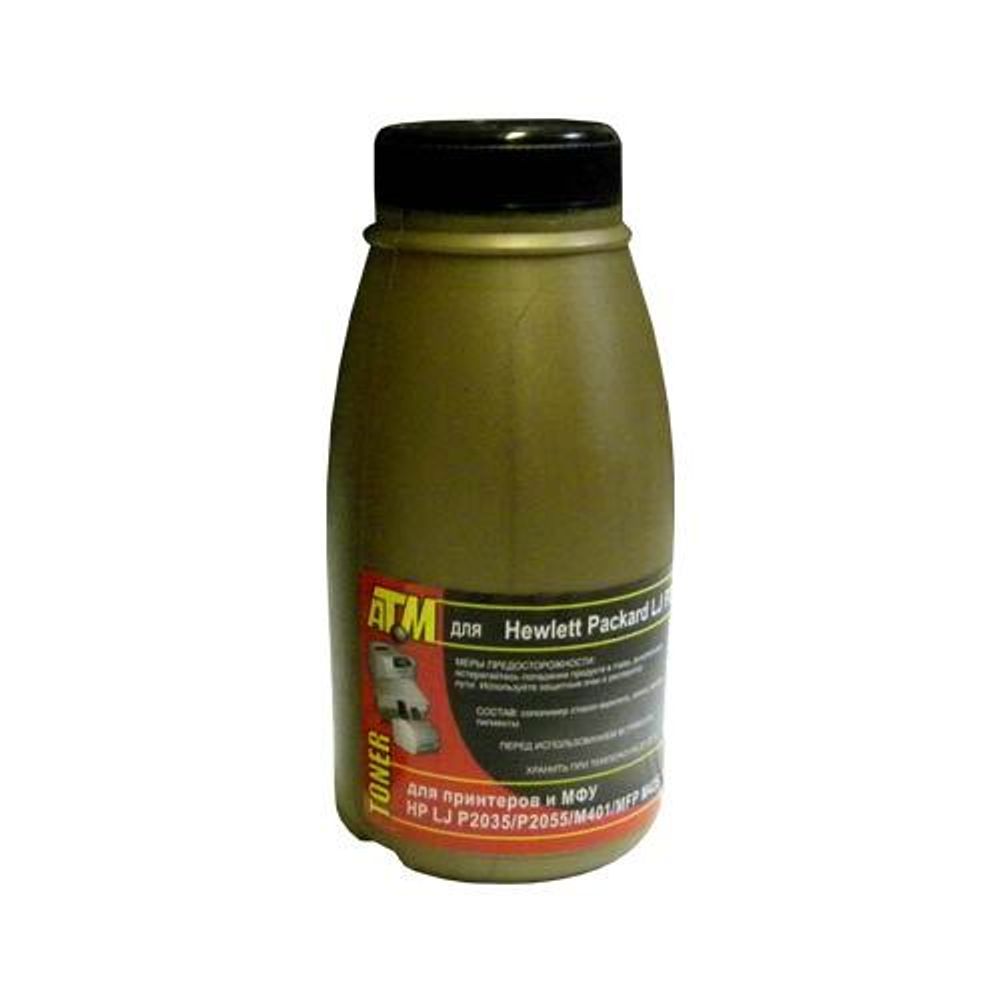 Тонер для HP LJ P2035/2055/M401/MFP M425 (фл. 120гр, 2.3K) Gold ATM