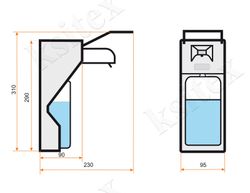 Локтевой дозатор для мыла Ksitex SM-1000