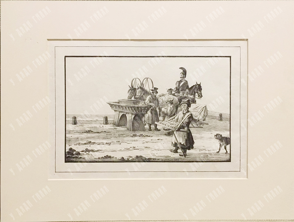 Александров П. А. (1798-1832) Извозчик и торговец хлебом. Литография 1823 г.