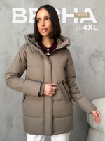 Куртка демисезонная с капюшоном удлиненная