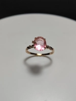 Кольцо серебро 925 пробы с бриллиантом синтетическим