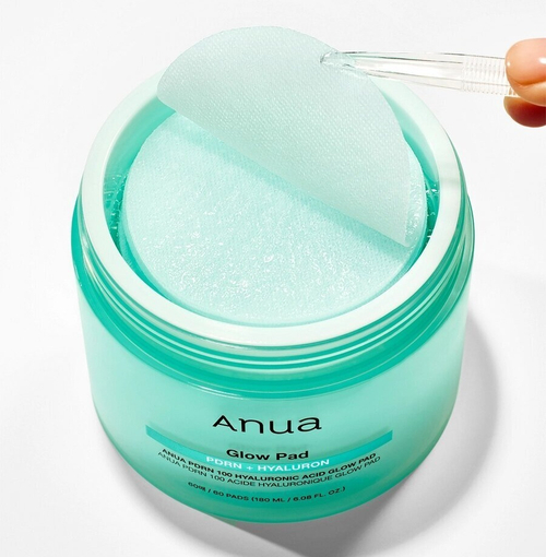 Anua PDRN 100 Hyaluronic Acid Glow Pad увлажняющие пэды с ПДРН и гиалуроновой кислотой