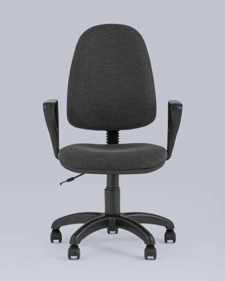 офисное Престиж серое обивка ткань крестовина пластик