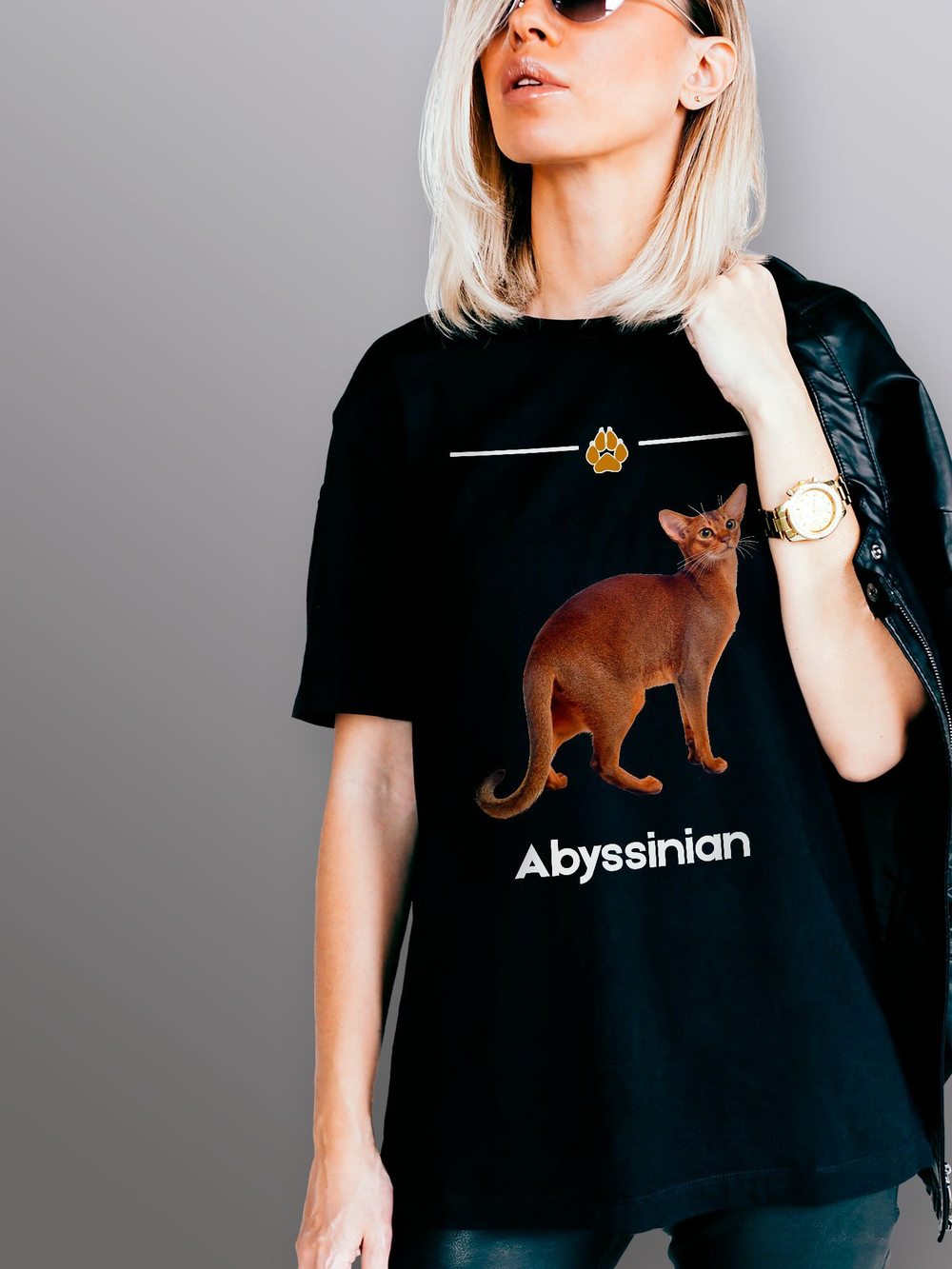 Футболка абиссинская кошка