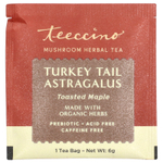 Teeccino, Травяной чай с грибами, индейка и астрагал, поджаренный клен, без кофеина, 10 чайных пакетиков, 60 г (2,12 унции)