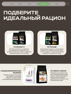 Корм сухой для кошек породы Сибирская кошка, с ягненком, 400 гр, QUATTRO