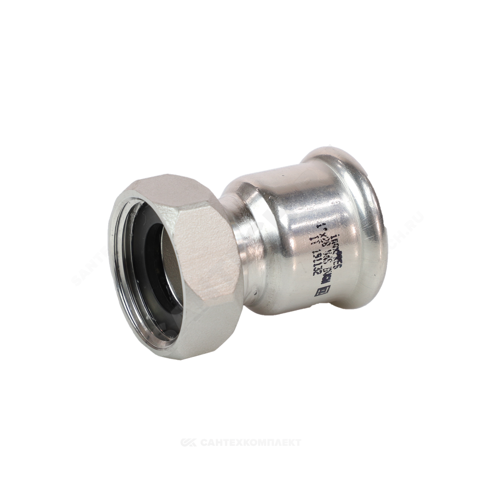 Муфта сталь нерж AISI 316L Дн 18х1/2" Ру16 пресс/нак/гайка Inoxpres RM 183018012