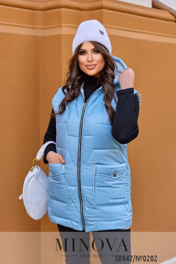 Жилет 0202-голубой Minova