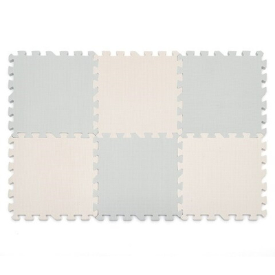 Коврик-пазл Funkids 12 без рисунка Симпл-12-10, серый, 6 плит, 30х30х1 см - серия NT10 Серый2