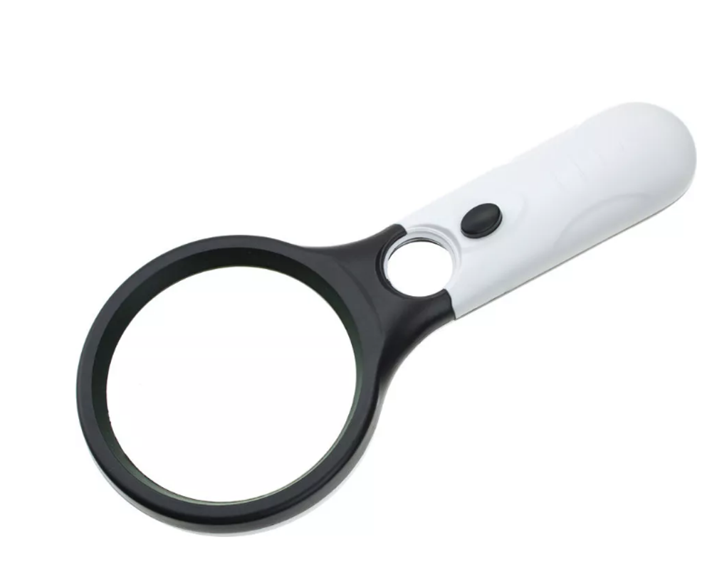 Лупа ручная 5х-кратная D=110мм с подсветкой