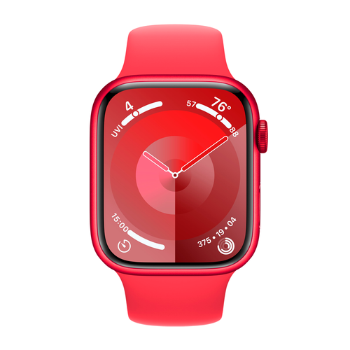 Умные часы Apple Watch Series 9 GPS, 45mm, Aluminium Case with Sport Band M/L, Red (Красный)