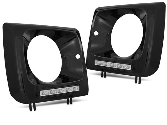 Фары передние LED DRL BLACK для MERCEDES W461,W463 01-12