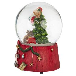 GAEM Фигурка декоративная "Дед Мороз" в стекл шаре (ключ,муз), L10 W10 H14 см