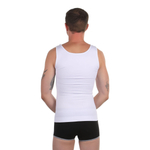 Мужская утягивающая живот майка (Размер: L) (Цвет: белый)