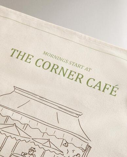 ZARA HOME НАБОР КУХОННЫХ ПОЛОТЕНЕЦ С ПРИНТОМ (НАБОР ИЗ 2 ШТ.), КОРИЧНЕВЫЙ