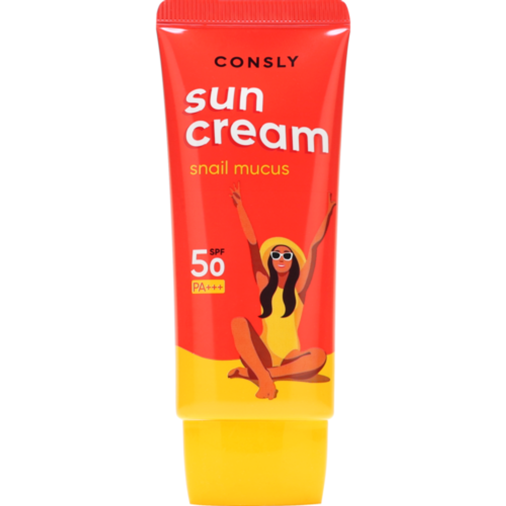 [Consly] Daily Protection Snail SPF 50/PA+++ -  Крем солнцезащитный с муцином улитки, 50 мл