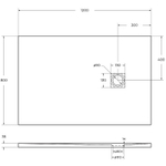 Душевой поддон из искусственного камня BelBagno Uno 120x80 TRAY-MR-UNO-AH-120/80-35-NERO-CR Черный матовый