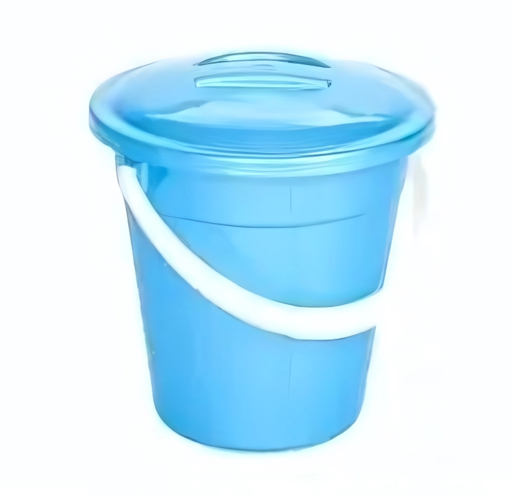 Ведро с крышкой Лайт 10л голубое