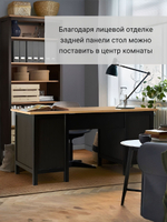 IKEA 121 / 75 / 47 / белый/св-коричневый 120 см / 1 / Письменный стол КЫМОР