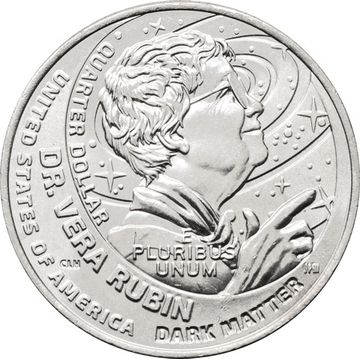 25 центов (1/4 доллара, квотер) 2025 США «Американские женщины - астроном Вера Рубин» (D)