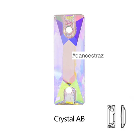 Стразы пришивные, Baguette, Crystal AB, 001AB, 7*21mm, (96 ea/pkg), 5A+ (F2)