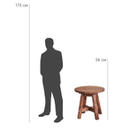 Столик деревянный круглый Осло из сосны для дома и улицы 60х60 см, венге