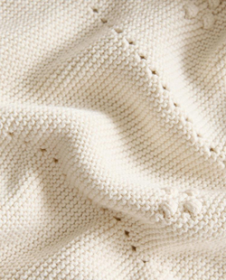 ZARA HOME ДЕТСКИЙ ВЯЗАНЫЙ ПЛЕД, ЭКРЮ