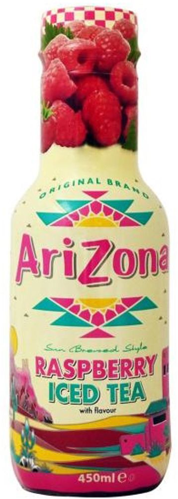 Чай Холодный Черный со Вкусом Малины Arizona Raspberry Iced Tea 0.45 - пэт