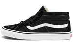 Vans SK8 Mid classic side logo mid-top sneakers for men and women in the same style black and white