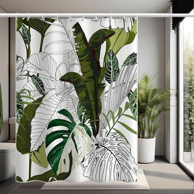 Штора для ванной комнаты и туалета тканевая занавеска для душа 180*200 см