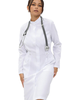 Халат медицинский женский Doctor Big 236 Streich, длинный рукав, белый, 42