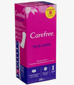 ПРОКЛАДКИ ЕЖЕДНЕВНЫЕ CAREFREE PLUS LARGE АРОМАТИЗИРОВАННЫЕ 20ШТ